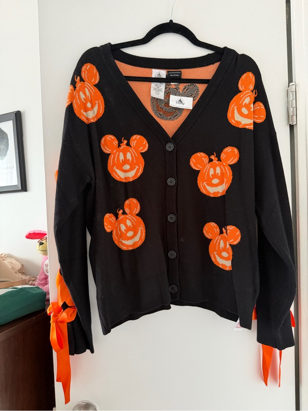 Black & Orange Mickey Pumpkin Her Universe Cardigan